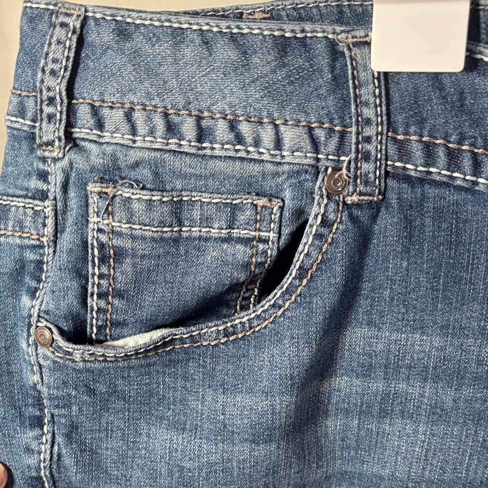 Lane Bryant SZ 22 Tall Distressed Blue Jeans - Picture 3 of 7